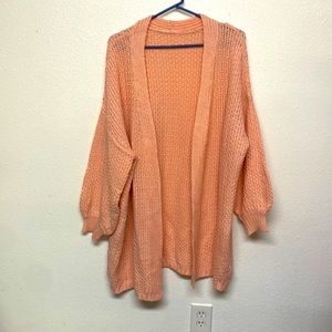 Soft choral pink cardigan